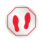 Deflect-O StandSafe Spacing Disc, Footprint , 20", Clear/Red, 50/Pack (PSDD20FPSS/50)