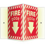 Accuform Fire Door Projection Sign, White/Red, 12"H x 9"W (PSP318)