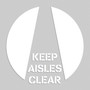 Accuform Floor Marking Stencil, KEEP AISLES CLEAR, 24" x 24", Plastic (PMS208)