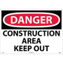 Danger Signs; Construction Area Keep Out, 20X28, .040 Aluminum (65dd8a31e8837636b11ee50d_ud)