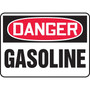 Accuform 10" x 14" Aluminum Safety Sign "DANGER GASOLINE", Red/Black On White (MCHL245VA)