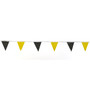Mutual Industries Pennant Flag, 9" x 12" x 60', Yellow/Black, 10/Pack (65dd8a91e8837636b11ee669_ud)