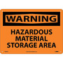 Warning Sign; Hazardous Material Storage Area, 10X14, Fiberglass (65dd8a92e8837636b11ee674_ud)