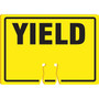 Accuform Traffic Cone Top Warning Sign, YIELD, 10" x 14", Plastic (FBC767)