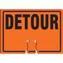 Accuform Traffic Cone Top Warning Sign, DETOUR, 10" x 14", Plastic (FBC778)