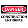 Construction Entrance, 14X20, Rigid Plastic, Danger Sign (65dd8ae5e8837636b11ee77a_ud)