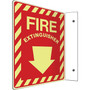 Accuform Fire Extinguisher Projection Sign, Yellow/Red, 12"H x 9"W (PSP407)