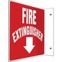 Accuform Fire Extinguisher Projection Sign, White/Red, 8"H x 12"W (PSP219)