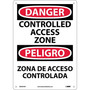 Controlled Access Zone, Bilingual, 14X10, .040 Aluminum, Danger Sign (65dd8b13e8837636b11ee81c_ud)