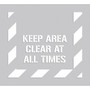 Accuform Floor Marking Stencil, KEEP AREA CLEAR AT ALL TIMES, 44" x 40", Plastic (PMS300)