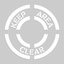 Accuform Floor Marking Stencil, KEEP AREA CLEAR, 24" x 24", Plastic (PMS211)