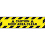 Accuform Slip-Gard CAUTION KEEP AREA CLEAR Border Floor Sign, Black/Yellow, 6"H x 24"W (PSR282)