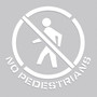 Accuform Floor Marking Stencil, NO PEDESTRIANS, 24" x 24", Plastic (PMS246)