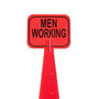 Mutual Industries "MEN WORKING" Traffic Cone Sign, 11" x 13" (65dd8b91e8837636b11ee9c7_ud)
