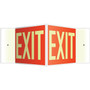 Accuform Exit Projection Sign, White/Red, 8"H x 12"W (PSP338)