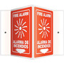 Accuform Fire Alarm Projection Sign, White/Red, 12"H x 9"W (SBPSP383) (SBPSP383)