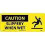 Caution Signs; Slippery When Wet (W/Graphic), 7X17, Rigid Plastic (65dd8bc5e8837636b11eea93_ud)