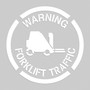 Accuform Floor Marking Stencil, WARNING FORKLIFT TRAFFIC, 24" x 24", Plastic (PMS229_1)
