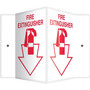 Accuform Fire Extinguisher Projection Sign, Red/White, 12"H x 9"W (PSP361)