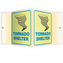 Accuform 3D Projection Sign, "Tornado Shelter", 6" x 5", Blue/Black on Glow (PSP354)