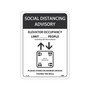 National Marker Wall Sign, "Elevator Occupancy Advisory," Plastic, 14" x 10", White/Black (M616RB)