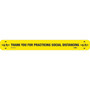 National Marker TexWalk® Floor Decal, "Thank You for Practicing Social Distancing," 2.25" x 20", Yellow/Black, 10 (WFS78TXYL10)
