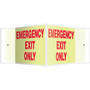 Accuform Emergency Exit Only Projection Sign, Red/White, 8"H x 12"W (PSP341)