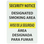 Designated Smoking Area Bilingual, 14X10 , .040 Aluminum, Information Sign (65dd8c59e8837636b11eec94_ud)