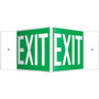 Accuform Exit Projection Sign, White/Green, 8"H x 12"W (PSP337) (PSP337)
