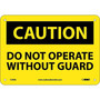 Caution, Do Not Operate Without Guards, 7X10, .040 Aluminum, Caution Sign (65dd8c67e8837636b11eecb9_ud)