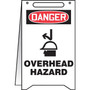Accuform Slip-Gard DANGER OVERHEAD HAZARD Fold-Ups, Red/Black/White, 20"H x 12"W (PFR609)