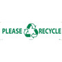 Please (Graphic) Recycle, 3Ft X 10Ft, Polyethylene, Information Sign (65dd8c87e8837636b11eed36_ud)