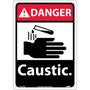 Caustic, 14X10, .040 Aluminum, Danger Sign (65dd8c89e8837636b11eed43_ud)