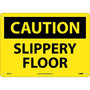 Slippery Floor, 10X14, .040 Aluminum, Caution Sign (65dd8c97e8837636b11eed6f_ud)