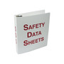 Accuform Safety Data Sheets 3" 3-Ring Non-View Binder, Red/White (ZRS640)