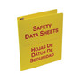 Accuform Safety Data Sheets 3" 3-Ring  Non-View Binder, Red/Yellow (SBZRS643)