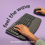 Logitech Ergo Series Wave Keys Wireless Ergonomic Keyboard, Graphite (920-011898)