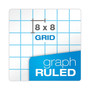 Ampad Graph Writing Pad 8-1/2x11", Quad Ruling Graph Paper, 8 Squares/Inch, White, 50 Sheets/Pad (65dd91470030d3d478204281_ud)