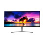 LG 38" Curved 144 Hz LED Monitor, White/Silver (38BN95C-W)