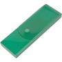 JAM Paper Slim Plastic Pencil Case Box with Button Snap, Dark Green (166532853)