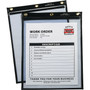Heavy-Duty Super Heavyweight Plus Shop Ticket Holders, 12" x 9", Black, 15/Bx (CLI50912)