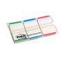 Post-it® Tabs, 1" Wide, Lined, Assorted Colors, 66 Tabs/Pack (686L-GBR)