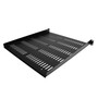 StarTech.com 1U Server Rack, Cantilever Universal Rack Mount Fixed Shelf, 20" Deep Shelf, Black (SHELF-1U-20-FIXED-V)