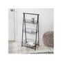 Honey-Can-Do 3-Tier Metal Stand Alone Folding A-Frame Entryway Shelf, 17", Black (SHF-08580)