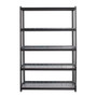 Iron Horse 2300 lb. Wire Rivet Series 5-Shelf Metal/Wire Deck Shelving Unit, 48"W, Black (22131_1)