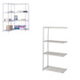Safco Industrial 4-Shelf Metal Unit, 36", Metallic Gray (5286GR)