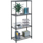 Safco Industrial Add-On Unit 4-Shelf Wire, 48.03", Black (5292BL)