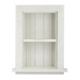 AdirHome Recessed Wall Mount Shelf, Wooden Utility Storage Shelf, 12.75'' W, White (515-01-WHI)