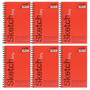 uCreate 6" x 9.5" Spiral Bound Sketch Book, 70 Sheets/Book, 6/Bundle (PACCAR53008-6)