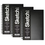 uCreate 6" x 9" Spiral Bound Sketch Book, 75 Sheets/Book, 3/Bundle (PACCAR37089-3)